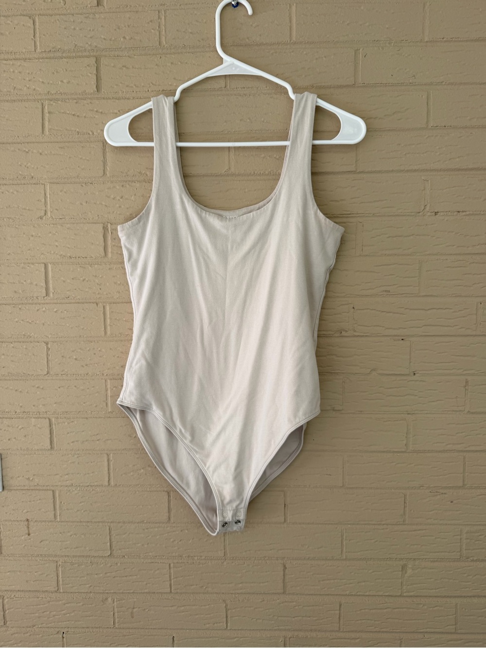 Classic Scoop-Neck One-Piece- black and beige